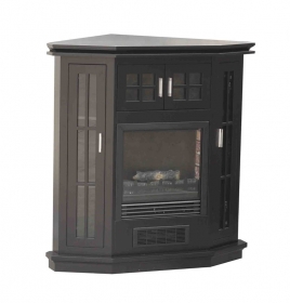 Riverstone Industries Electric Corner Fireplace Black