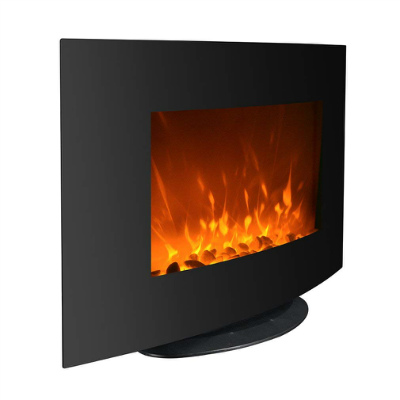 BestMassage 2-in-1 Curve Glass Wall Mounted and Standing Electric Fireplace
